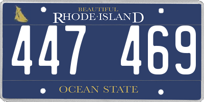 RI license plate 447469