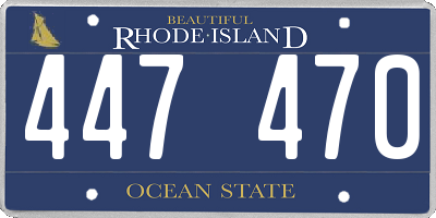 RI license plate 447470