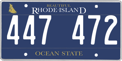RI license plate 447472