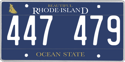 RI license plate 447479