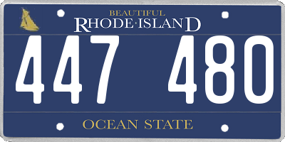 RI license plate 447480
