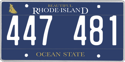 RI license plate 447481