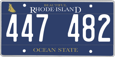 RI license plate 447482