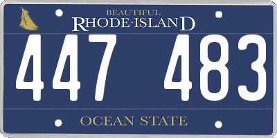 RI license plate 447483
