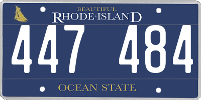 RI license plate 447484
