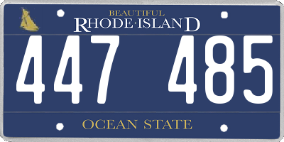 RI license plate 447485