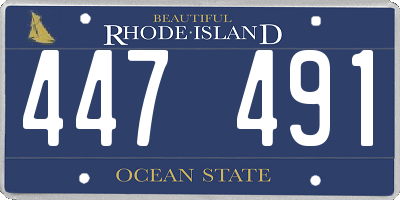 RI license plate 447491