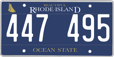RI license plate 447495