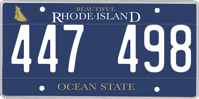 RI license plate 447498