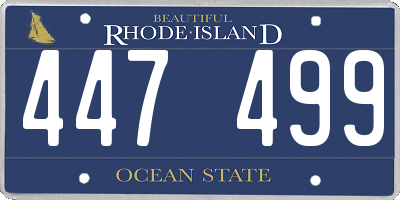 RI license plate 447499