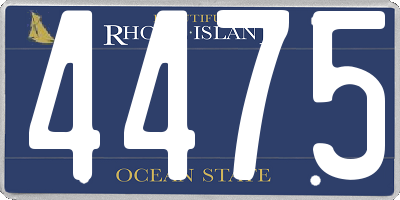 RI license plate 4475