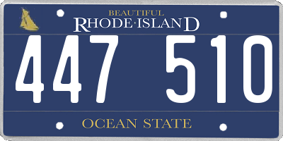 RI license plate 447510