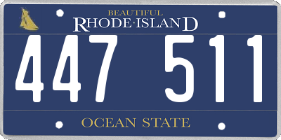 RI license plate 447511