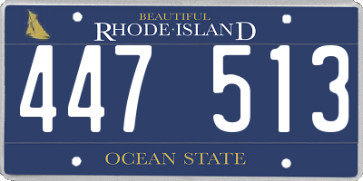 RI license plate 447513