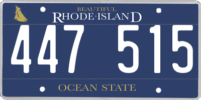 RI license plate 447515