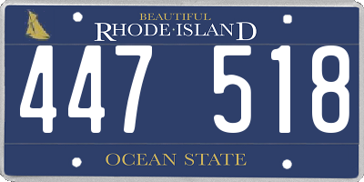 RI license plate 447518