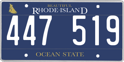 RI license plate 447519
