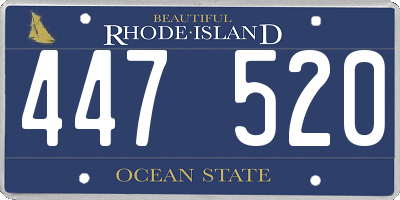 RI license plate 447520