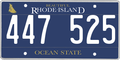 RI license plate 447525