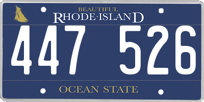 RI license plate 447526