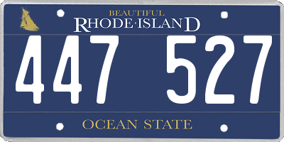 RI license plate 447527