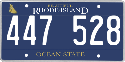RI license plate 447528