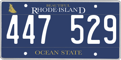 RI license plate 447529