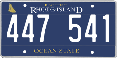 RI license plate 447541