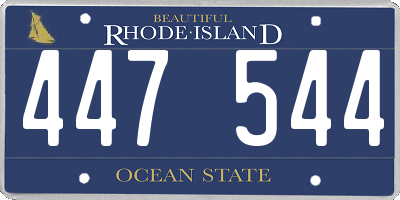 RI license plate 447544