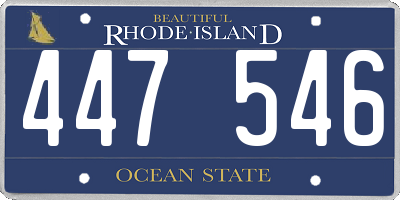 RI license plate 447546