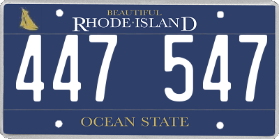 RI license plate 447547