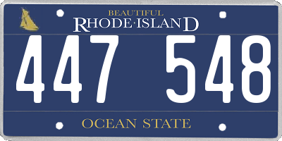 RI license plate 447548