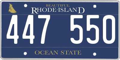 RI license plate 447550