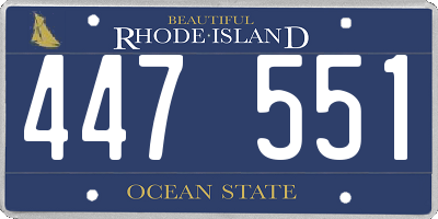 RI license plate 447551