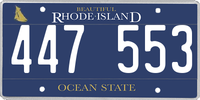 RI license plate 447553