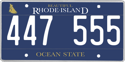 RI license plate 447555