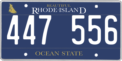 RI license plate 447556