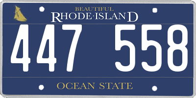 RI license plate 447558