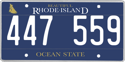 RI license plate 447559