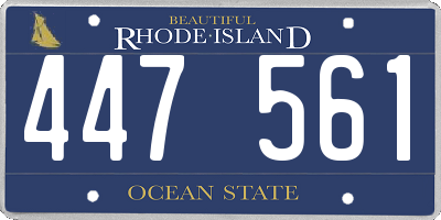 RI license plate 447561