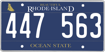 RI license plate 447563