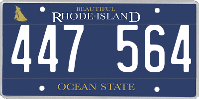 RI license plate 447564