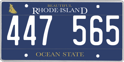 RI license plate 447565