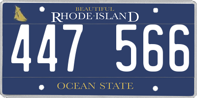 RI license plate 447566