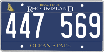 RI license plate 447569