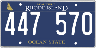 RI license plate 447570