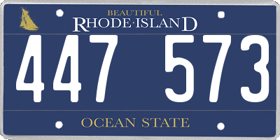 RI license plate 447573