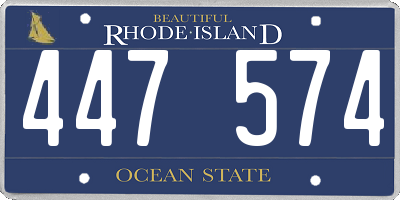 RI license plate 447574
