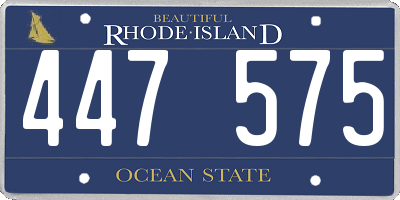RI license plate 447575