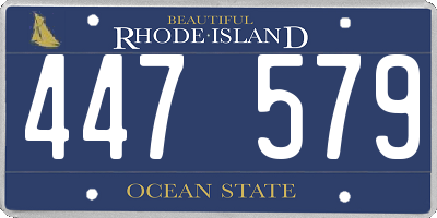 RI license plate 447579